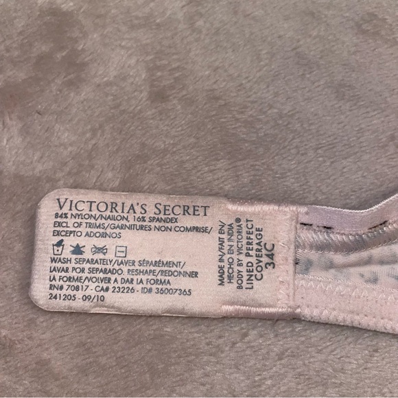 Victorias secret animal print lined perfect coverage bra size 34C - Picture 9 of 11